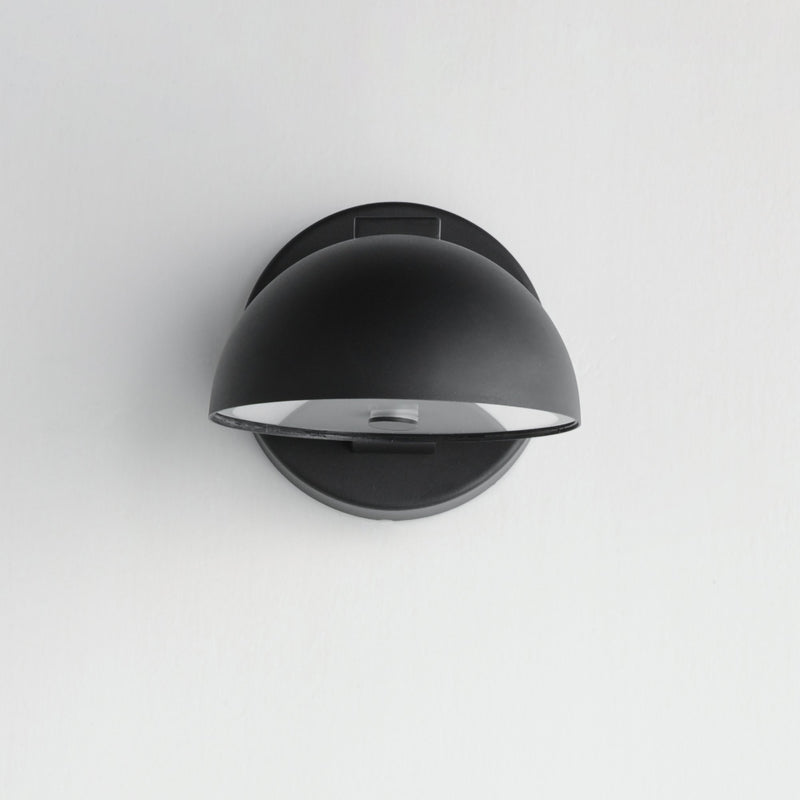 Cauldron 6" LED Outdoor Wall Sconce in Black