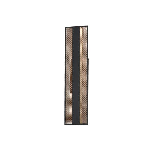 Interlace 24" LED Outdoor Wall Sconce in Black / Aged Copper