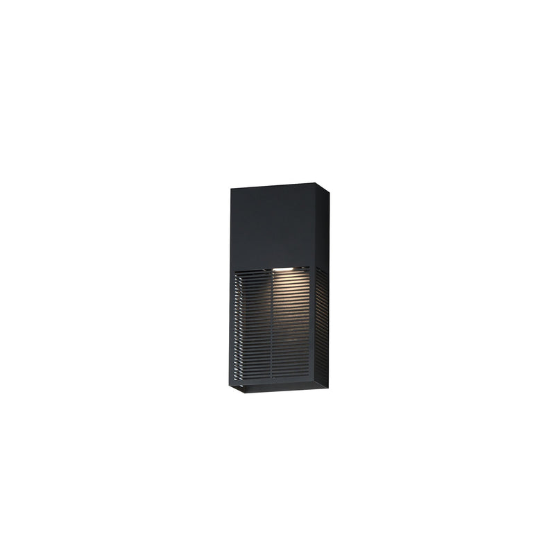 Grate 14" LED Outdoor Wall Sconce in Black