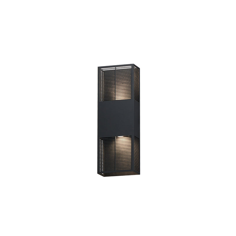 Grate 18" LED Outdoor Wall Sconce in Black