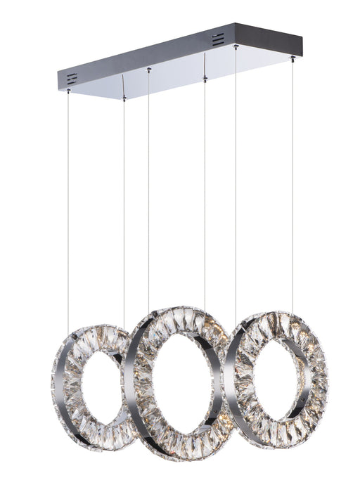 Charm 3-Light LED Linear Pendant in Polished Chrome