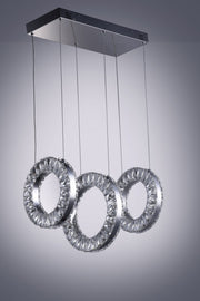 Charm 3-Light LED Linear Pendant in Polished Chrome