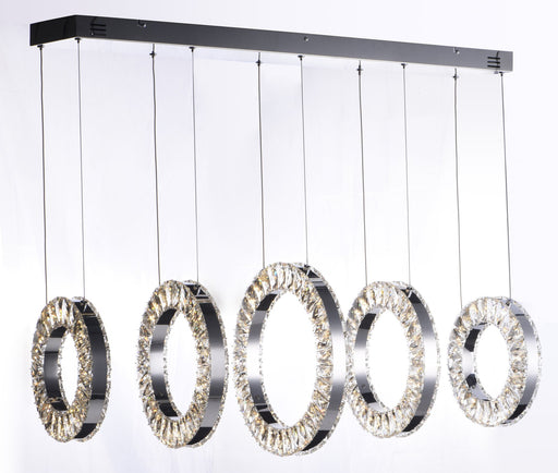 Charm 5-Light LED Linear Pendant in Polished Chrome
