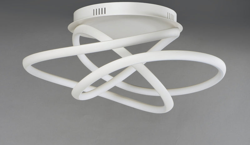 Twisted LED Flush Mount in Matte White