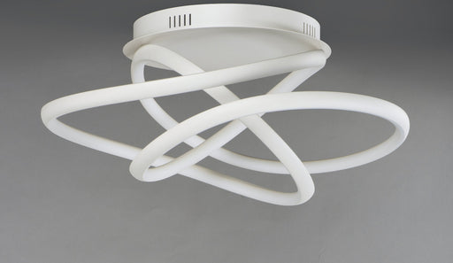 Twisted LED Flush Mount in Matte White