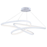 Twisted LED Pendant in Matte White