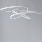 Twisted LED Pendant in Matte White