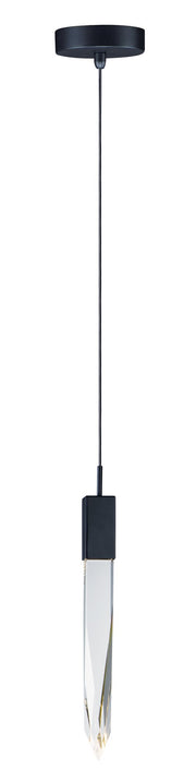 Quartz 1-Light 21" Tall LED Pendant in Black
