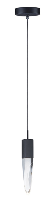 Quartz 1-Light 15.75" Tall LED Pendant in Black