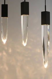 Quartz 3-Light LED Pendant in Black