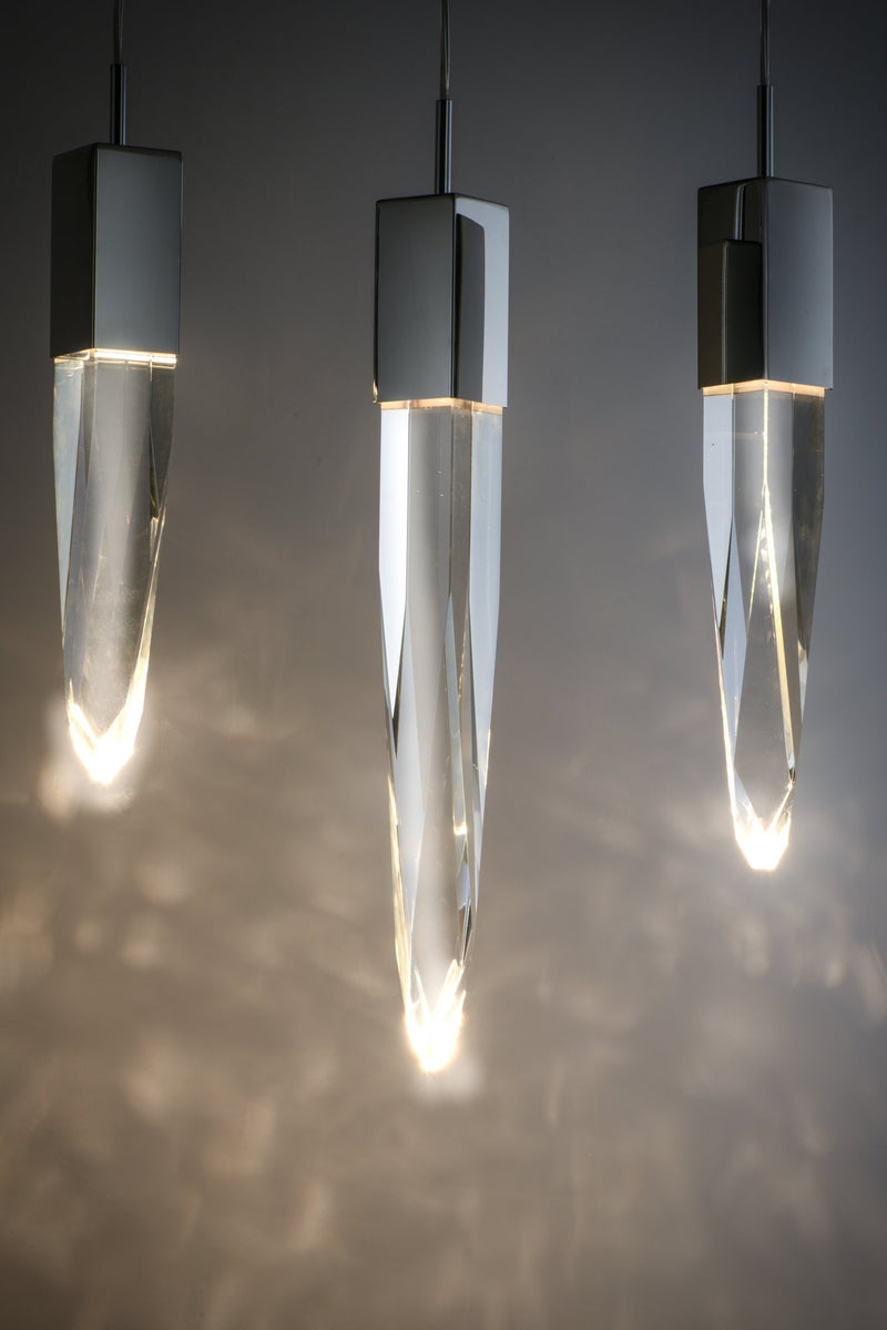 Quartz 5-Light LED Pendant in Polished Chrome