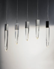 Quartz 6-Light LED Pendant in Polished Chrome