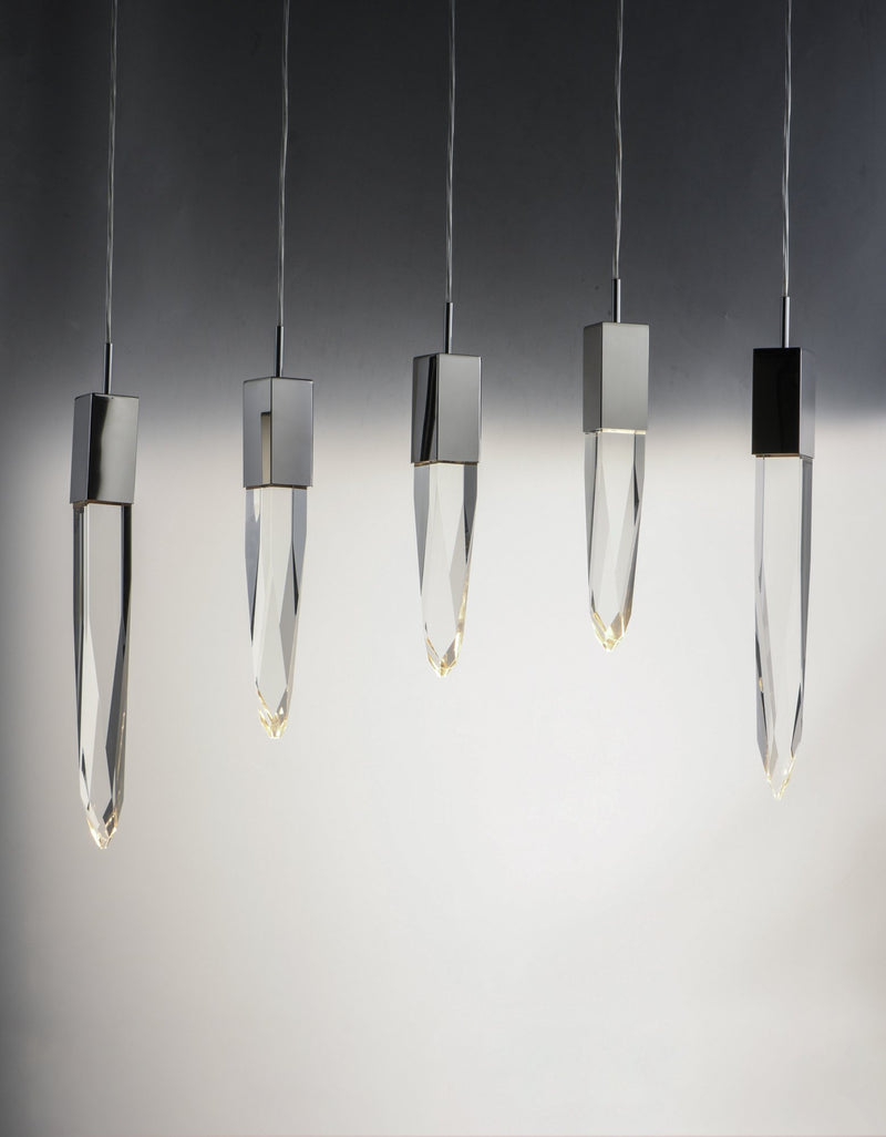 Quartz 6-Light LED Pendant in Polished Chrome