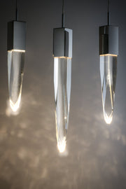 Quartz 10-Light LED Pendant in Polished Chrome
