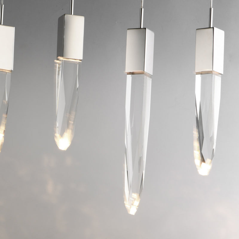 Quartz 12-Light LED Pendant in Polished Chrome