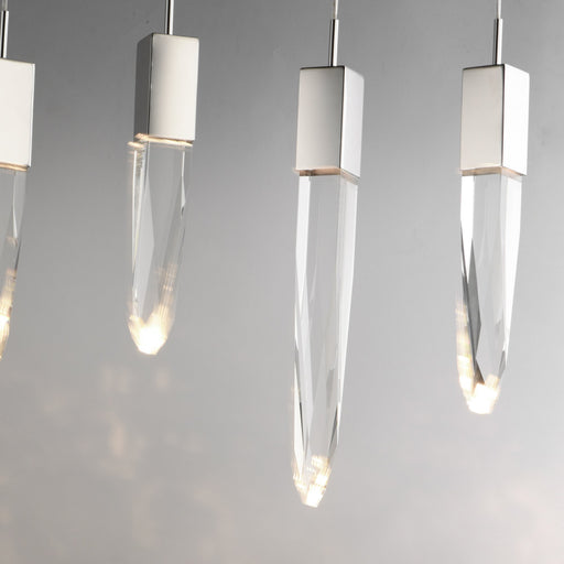Quartz 12-Light LED Pendant in Polished Chrome