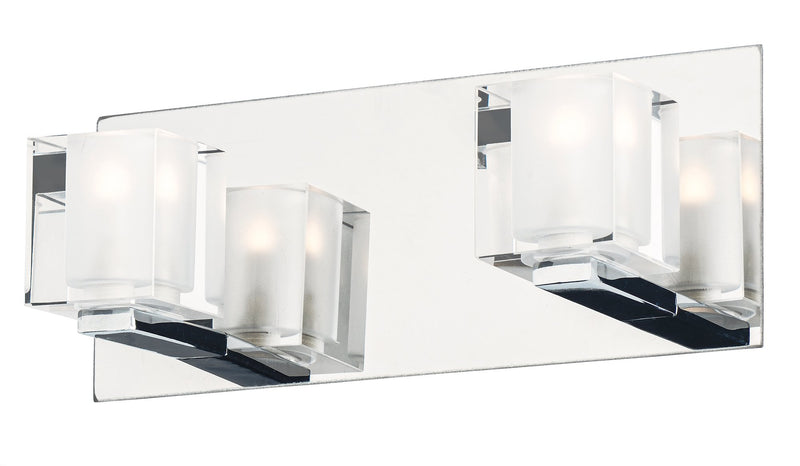 Blocs 2-Light LED Bath Vanity Light in Polished Chrome
