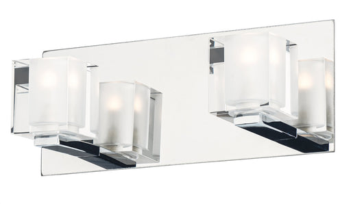 Blocs 2-Light LED Bath Vanity Light in Polished Chrome