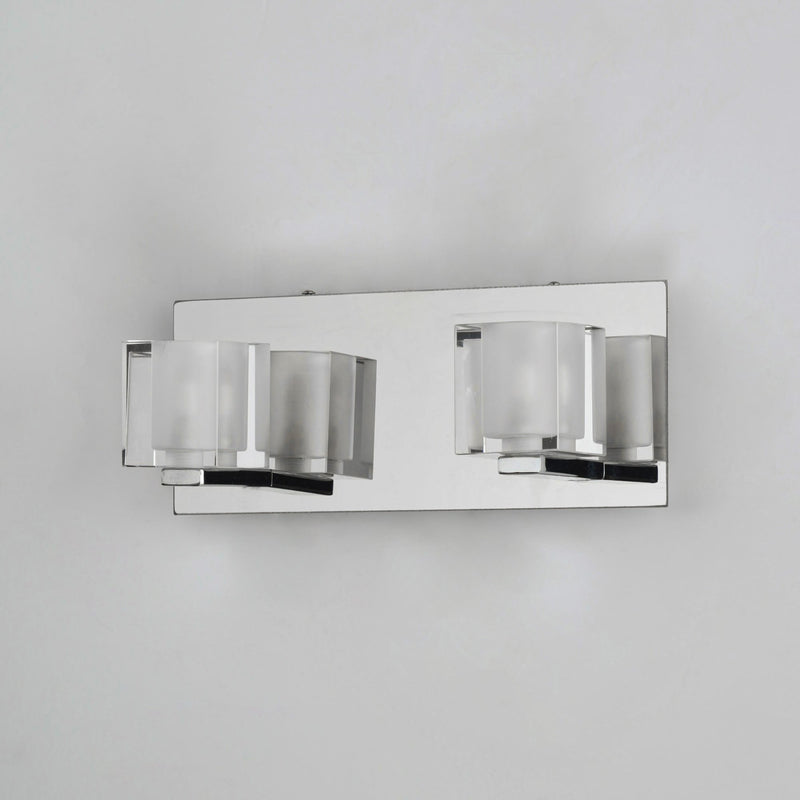 Blocs 2-Light LED Bath Vanity Light in Polished Chrome
