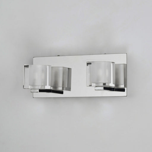 Blocs 2-Light LED Bath Vanity Light in Polished Chrome