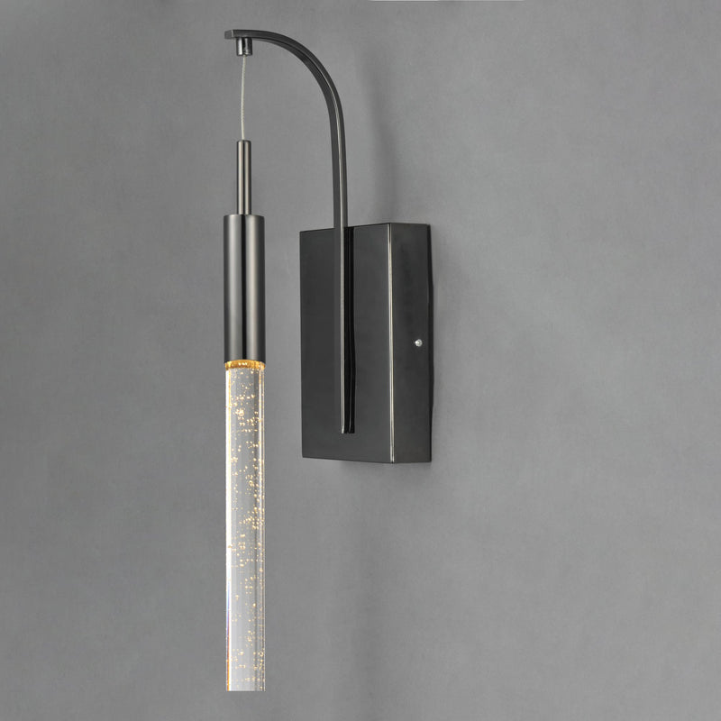 Scepter 1-Light LED Wall Sconce in Black Chrome