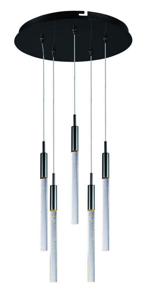 Scepter 5-Light LED Pendant in Black Chrome