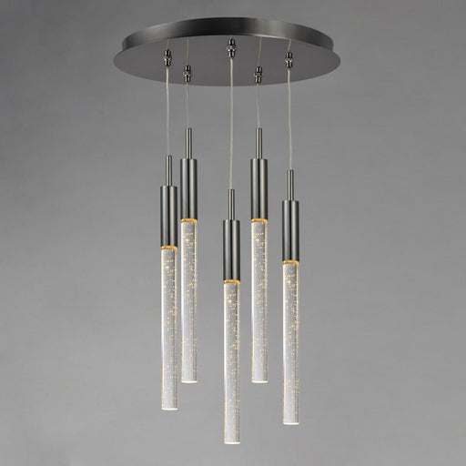 Scepter 5-Light LED Pendant in Black Chrome