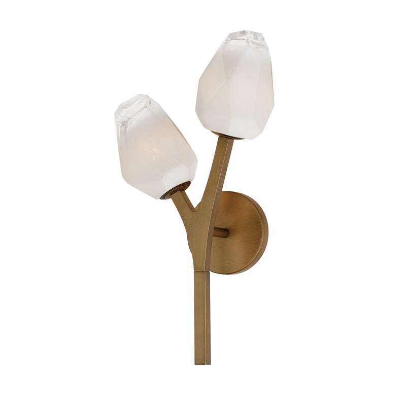 Blossom 2-Light LED Wall Sconce in Natural Aged Brass