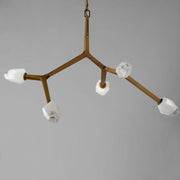 Blossom 5-Light LED Chandelier in Natural Aged Brass