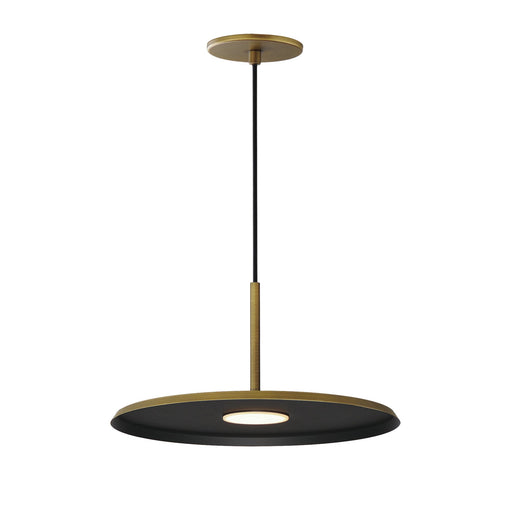 Berliner 14" LED Pendant in Antique Brass