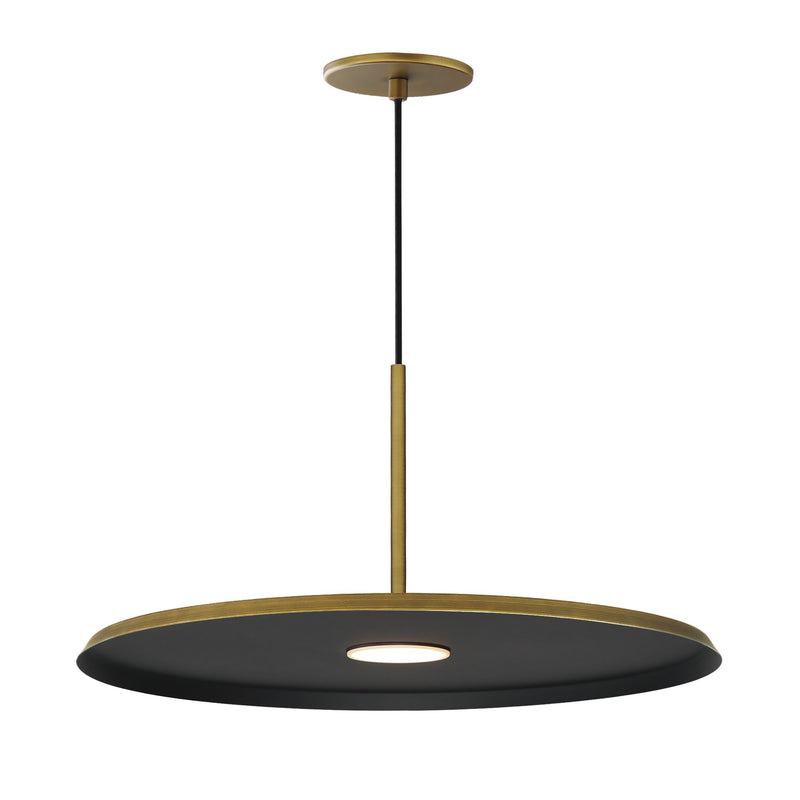 Berliner 20" LED Pendant in Antique Brass