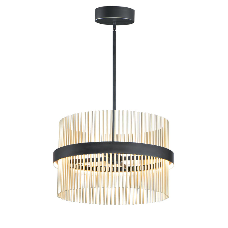 Chimes 5CCT Select 24" Pendant in Black / Satin Brass