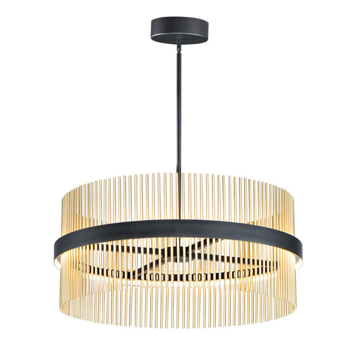 Chimes 5CCT Select 36" Pendant in Black / Satin Brass
