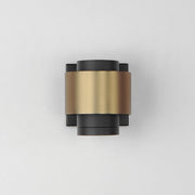 Reveal Small LED Outdoor Wall Sconce in Black / Gold