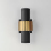 Reveal Medium LED Outdoor Wall Sconce in Black / Gold