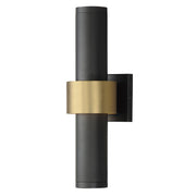 Reveal Large LED Outdoor Wall Sconce in Black / Gold
