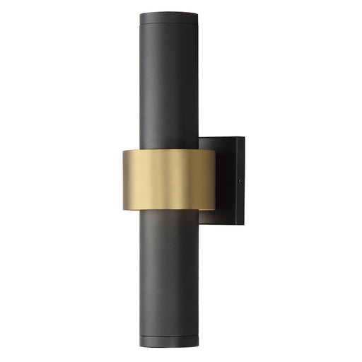 Reveal Large LED Outdoor Wall Sconce in Black / Gold