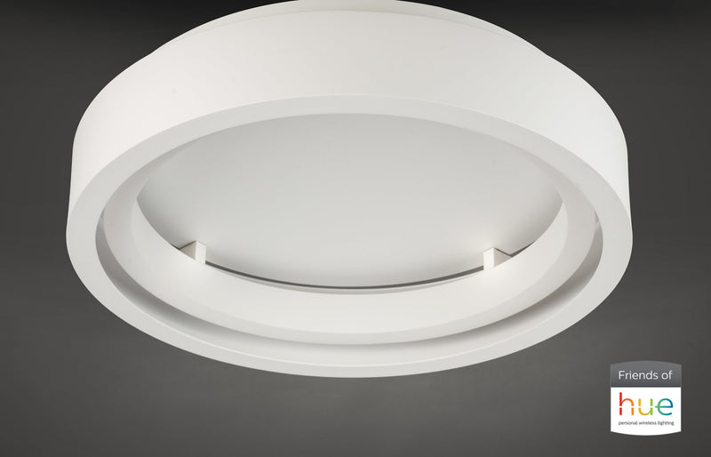 iCorona Friends of Hue LED Flush Mount in Matte White