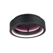 iCorona 18" LED Flush Mount WiZ Color in Black