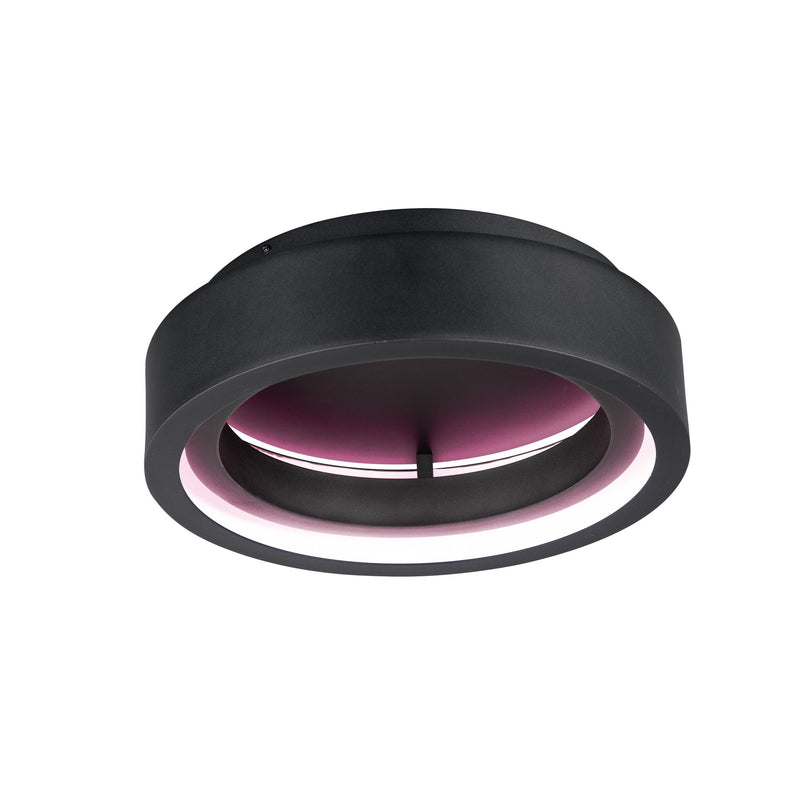 iCorona 18" LED Flush Mount WiZ Color in Black