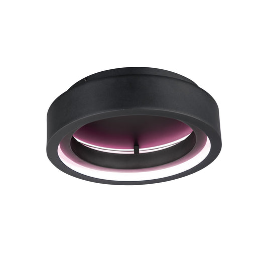 iCorona 18" LED Flush Mount WiZ Color in Black