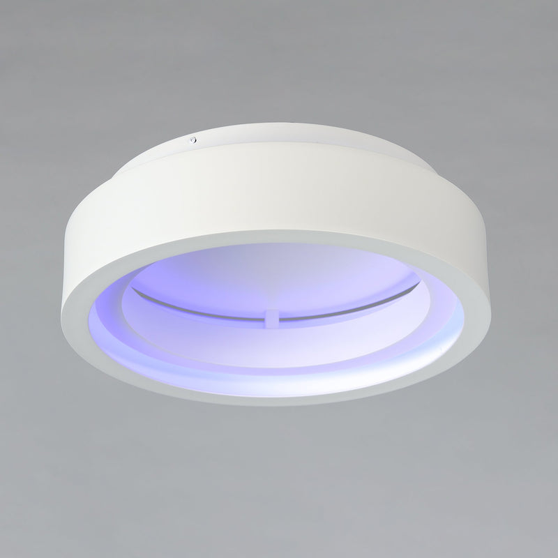 iCorona 18" LED Flush Mount WiZ Color in Matte White