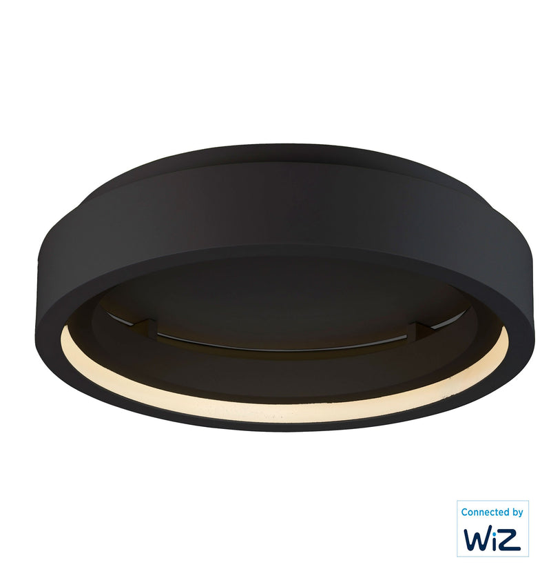 iCorona 24" LED Flush Mount WiZ Color in Black