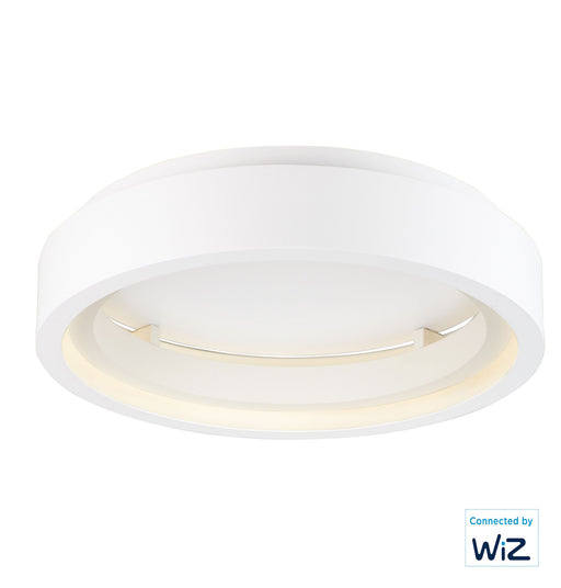 iCorona 24" LED Flush Mount WiZ Color in Matte White