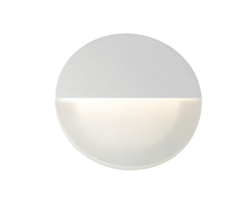 Alumilux Glow Round 10" LED Outdoor Wall Sconce in White