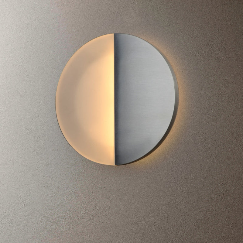 Alumilux Glow Round 10" LED Outdoor Wall Sconce in Satin Aluminum