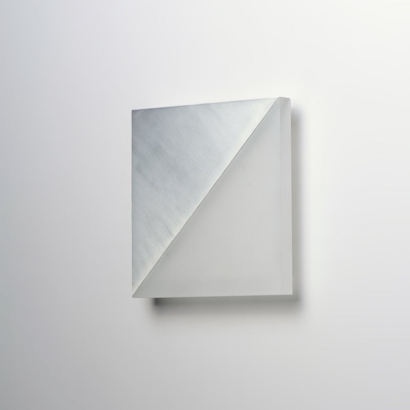 Alumilux Glow Square 8" LED Outdoor Wall Sconce in Satin Aluminum