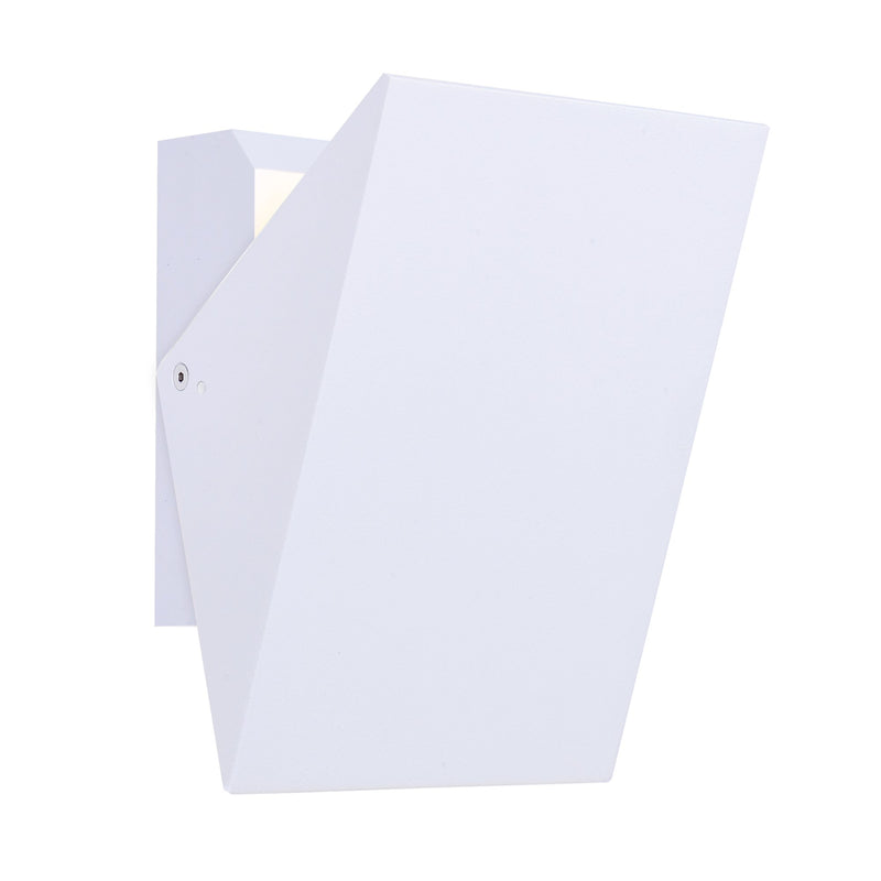 Alumilux Tilt 7" LED Outdoor Wall Sconce with Glass in White