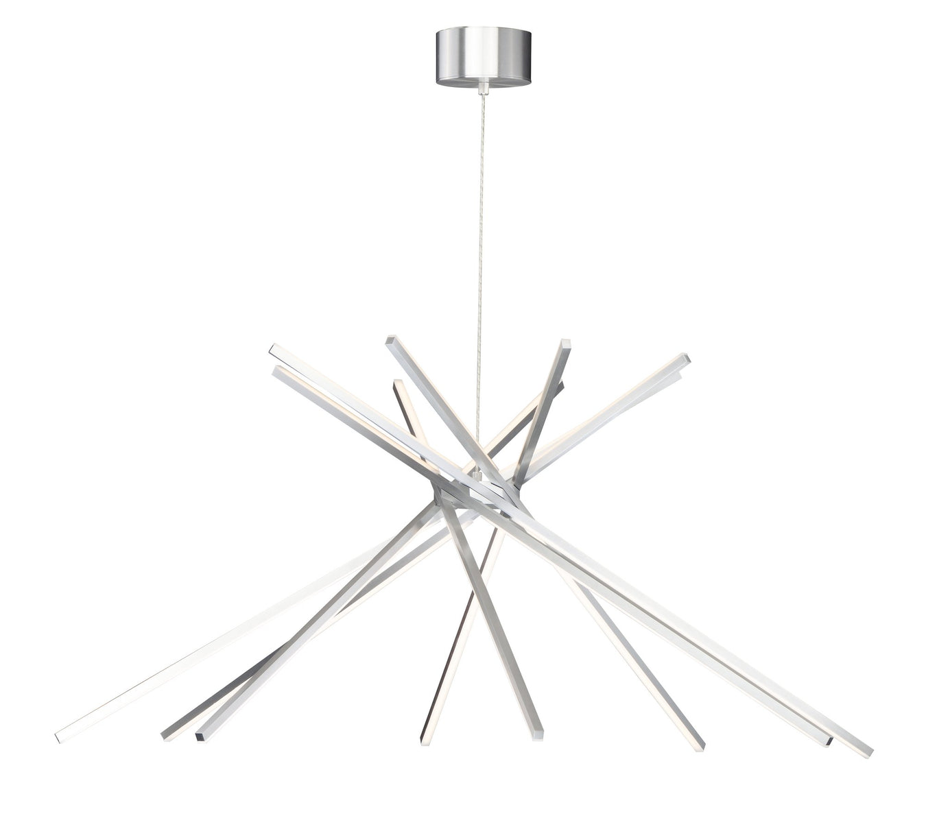Alumilux Aster 8-Light LED Chandelier in Satin Aluminum