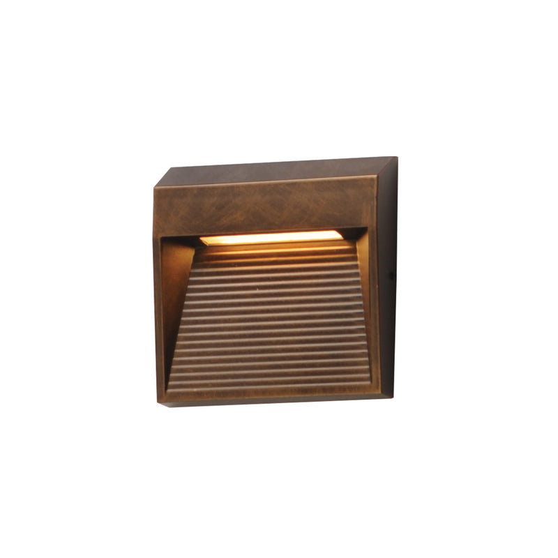 Steppes Small LED Outdoor Wall Sconce in Antique Bronze
